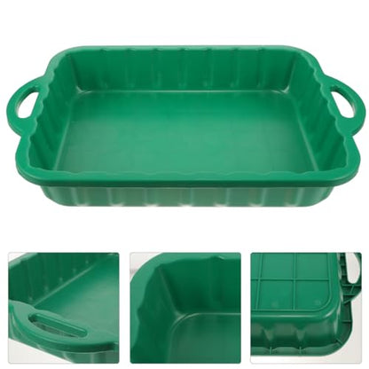 Abaodam 23.62X15.35X3.54In Large Plastic Oil Drain Pan with Leakproof Edges Non-Spill Pour Spout for Car and Motorcycle Engine Oil Transmission Fluid Coolant Collection