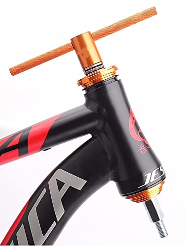 Bike Headset Press Tool - Bicycle Headset Bearing Press-in Tool - Bike Headset Cup and Bottom Bracket Press Installer Accessories - color: Orange with 1 thrust bearing