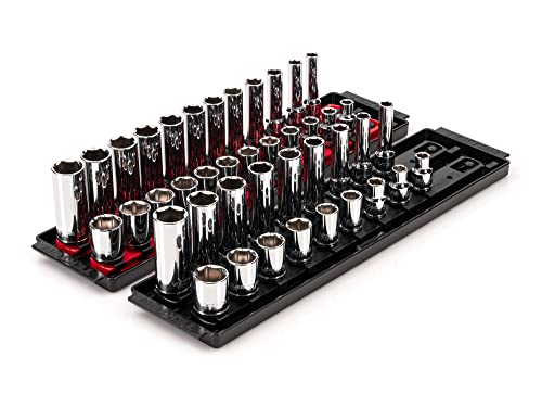 TEKTON 3/8 Inch Drive 6-Point Socket Set, 42-Piece | SHD91218 - size: 42-Piece (5/16-3/4 in.), style: Standard