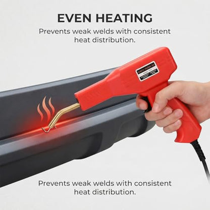 Car Plastic Welder, Vehicle Bumper Repair Welding Gun Kit with 200PCS Hot Staplers, Automotive Hot Stapler Weld Gun with Portable Toolbox, Universal for Most Vehicles