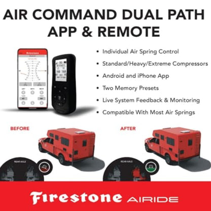 TrendsAuto Firestone Airide Ride-Rite Rear Air Springs Kit with Standard Compressor Dual Wireless App & Remote fits 2008-2026 E450 Cab-Chassis & Class C Motorhome | TrendsAuto Decal | 2622 2933 - size: Dual Path
