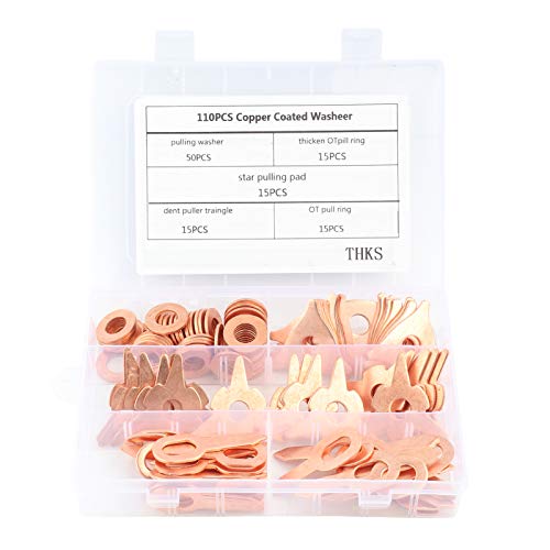 Hilitand 110pcs Dent Pulling Puller Rings withOT Round for Automotive Sheet Metal Welding Repair, Hilitandudmw491ggy
