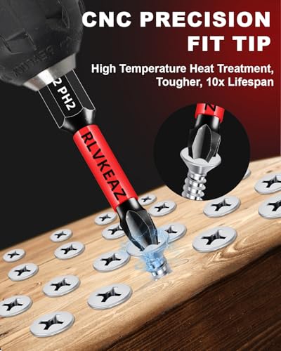 20-PCS Phillips Bits #2 Impact, Magnetic 2'' Phillips Head Drill & Screwdriver Bits Set, Premium S2 Steel, with 1/4" Hex-Shank for Power Drill, Professional & DIY Use - style: 20pcs phillips bits #2