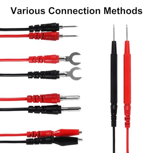 16-in-1 Multimeter Probe Test Leads Kit with Electronical Alligator Clips Probes, Banana Plug, Test Probes, Power Testing Needle for Circuit Connection, Multimeter Automotive