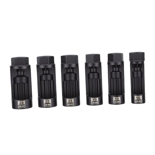 6pcs Strut Nut Socket Set, 16mm 18mm 19mm 21mm 22mm 24mm Shock Absorber Strut Nut Removal Tool Kit with Storage Case, Ideal for Suspension Repair