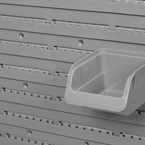 DURHAND Wall Mounted Storage Bins, 44PC Pegboard Tool Organizer Rack Kit Garage Plastic Shop Tool, Orange