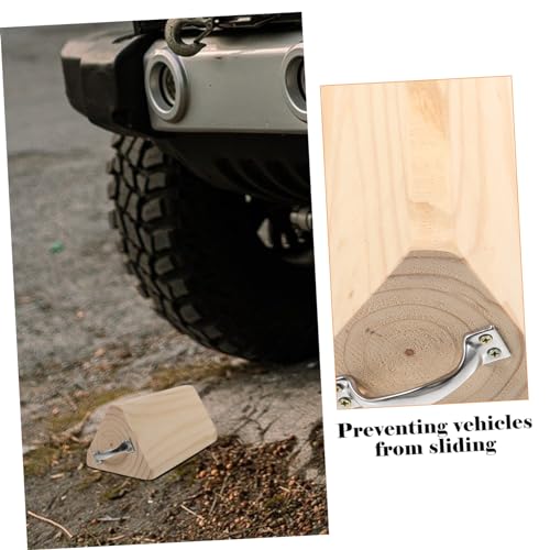 Ciieeo Wooden Wheel Chocks for RVs and Trucks 2-Piece Set Non-Slip Tire Stabilizers for Travel Trailers and Motorcycles Heavy-Duty Vehicle Accessories