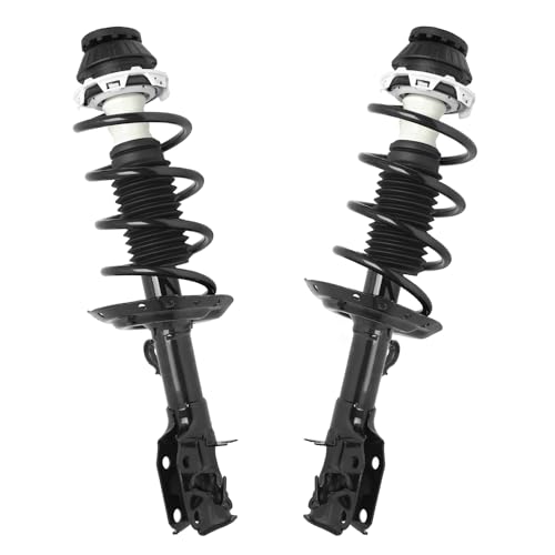 Detroit Axle - 2 Front Quick Struts for 2009 2010 2011 2012 2013 2014 Honda Fit [Excludes Electric Models], Complete Struts with Coil Spring Assembly Replacement Install Ready Strut Suspension Shock - size: 11311_11312/Pair