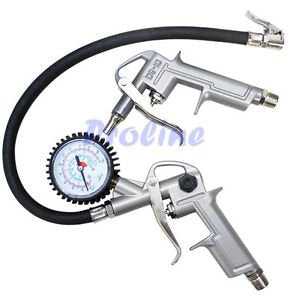 5 Pc Air Tool Kit – Tire Inflator, Spray Gun, Air Duster, Washing Gun & Recoil Hose 1/4" NPT | Air Compressor Accessory Set for Car, Garage & Workshop