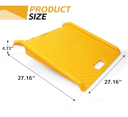 MaxxHaul Portable Curb Ramp 1000 lbs Capacity Heavy Duty Polypropylene Loading Ramp for Furniture Dolly Hand Truck and Moving Cart Non‑Slip Threshold Ramp for Driveway and Steps (50962)