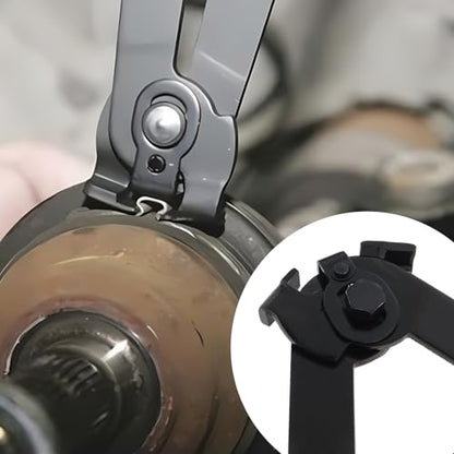 CV Boot Clamp Pliers with 10PCS Stainless Steel Crimp Bands, 5PCS Small and 5PCS Large Universal Adjustable Drive Shaft Joint Boot Crimp Clamps, Boots Clamp Tool Repair for Most Cars