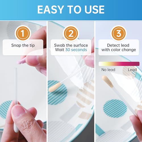AAwipes Lead Test Kit All-in-1 30 Swabs Results in 30 Seconds at Home Lead Testing Kit for Paint Convenient Use No Vinegar or Water Needed