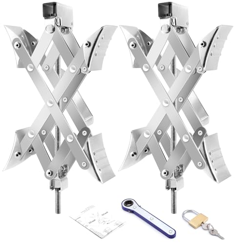 X-Shaped RV Wheel Chock Fit 3.25” to 10.5” Camper Wheel Chock Stabilizer Scissor with Accessories Pair for Travel Trailer, Heavy Duty Tire Wheel Chock Scissor Locking X Chock, 2Pack - size: 10.5inch 2pc
