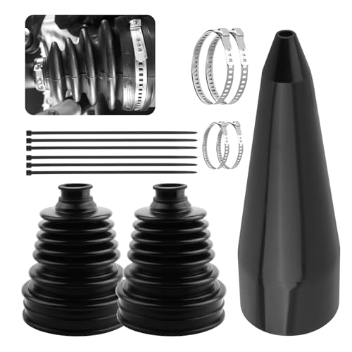 CV Axle Boot Repairs Kit with Boot Expander Tool,4 Clamps,6 Zip Ties,CV Boots Repair Kit for Drive Shaft & Chassis Protection,Silicone Axle Boots Repair Kits Car Accessories