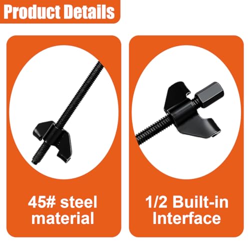 2PCS 14" Coil Spring Compressor Tool, Heavy Duty Auto Suspension Strut Installer Accessories, Universal Macpherson Coil Spring Compressor Kit with 2 Steel Jaws (Black)