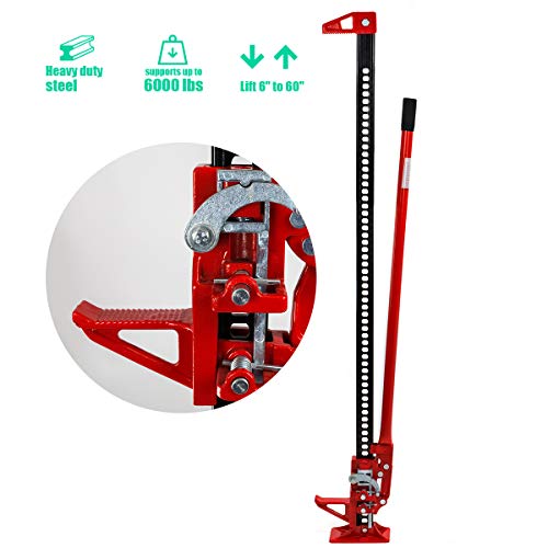 Stark USA Industry 60" Farm Tractor Truck SUV Bumper Jack Ratcheting Style Off Road Farm Jack 3-Ton Capacity Truck Lift Bumper Utility