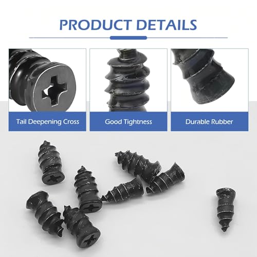 101PCS Tire Repair Rubber Nail, 2 Size Vacuum Tire Repair Kits Spiral Rubber Screws, Fast Self-Service Tool for Car, Truck, Motorcycle, Tractor Tire Puncture Repair