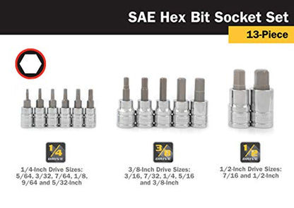 Titan 16123 13-Piece SAE Hex Bit Socket Set - style: SAE Hex