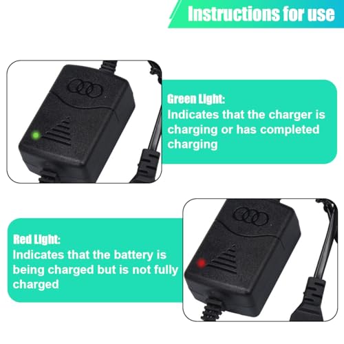 ZIMISI 12V 1300mA Sealed Lead Acid (SLA) Battery Charger, Automatic Trickle Charger Maintainer with Short Circuit Protection, Universal for Car, Motorcycle, RV, ATV, Boat Batteries (2PCS)