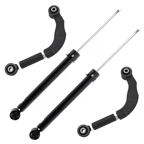 Detroit Axle - Rear 4pc Shocks Absorbers Kit for 16-21 Honda Civic, 19-22 | Insight, 2 Shocks Absorbers 2 Upper Control Arms 2019 2020 2021 Replacement - size: 4AC47105/shock kit