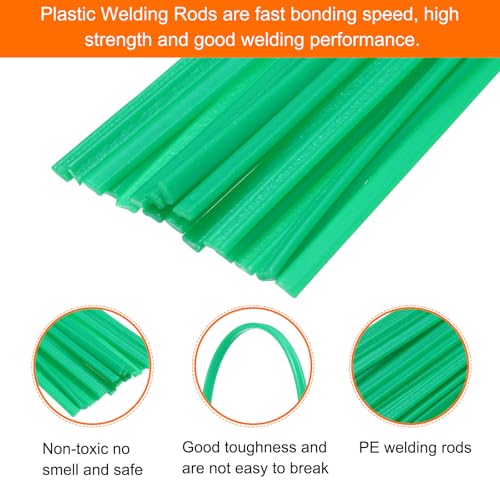 MECCANIXITY 20pcs 13 Inch Plastic Welding Rods PE Welding Strips Welder Rods for Plastic Welder,Car Bumper, Kayak Repair, Green - color: Green, size: 13 Inch