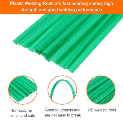 MECCANIXITY 20pcs 13 Inch Plastic Welding Rods PE Welding Strips Welder Rods for Plastic Welder,Car Bumper, Kayak Repair, Green - color: Green, size: 13 Inch