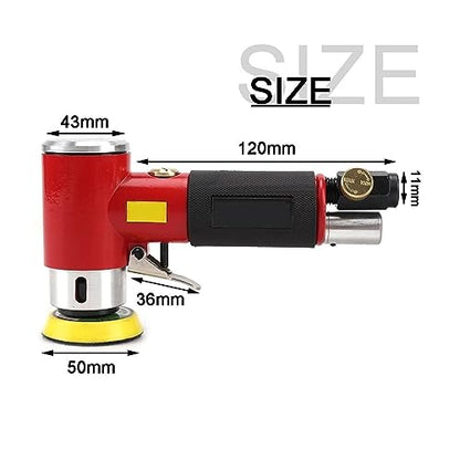 Sander, Polisher 2"/3" Mini Air Sander Pneumatic Dual Action Polisher Polishing Machine Sanding Kit For Auto Body Surface Finishing(Red Air Sander) - color: Red Air Sander