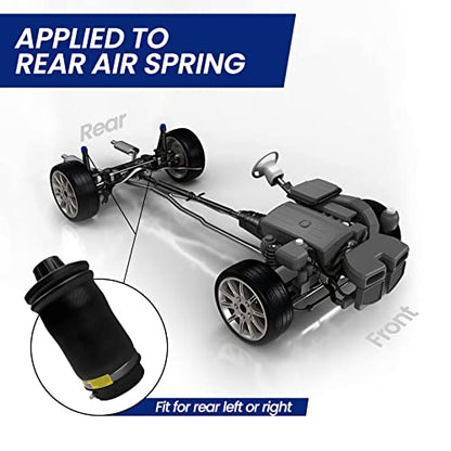 2Pcs Rear Air Spring Suspension Compatible with 2007-2019 Benz W164 X164 GL320 GL350 GL450 GLE350 GLE450 AMG GLS450 ML320 ML350 ML450 1643201025 1643200725 1663200325