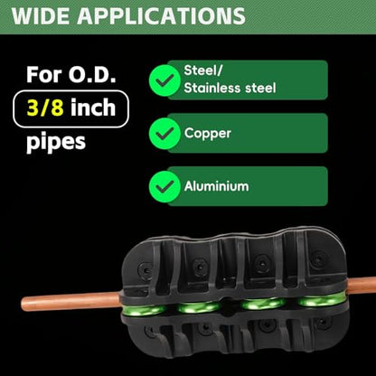 Handheld Tubing Straightener, 3/8 Inch O.D. Tube Straightening Tool for Brake Line Fuel Line Copper/Aluminum/Steel Coils - size: 3/8 Inch