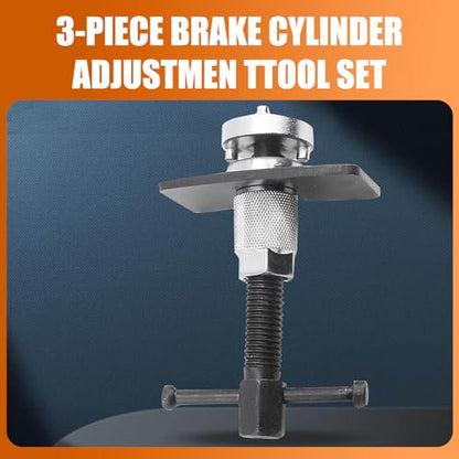 Car Brake Piston Wind Back Tool, Alloy Auto Rear Brake Pad Replacement Tool, Brakes Caliper Reset Adjustment Kit, Universal Repair Accessories for Cars (Silver)
