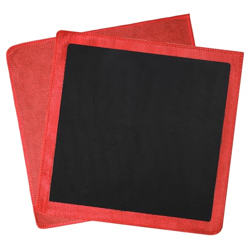 Clay Towel 2 Pack 12 x 12 Inch, Clay Bar Towel for Auto Detailing Microfiber Car Cloth Cleaner Automotive for Car Detailing (2, Red, 12 x 12 Inch) - color: Red