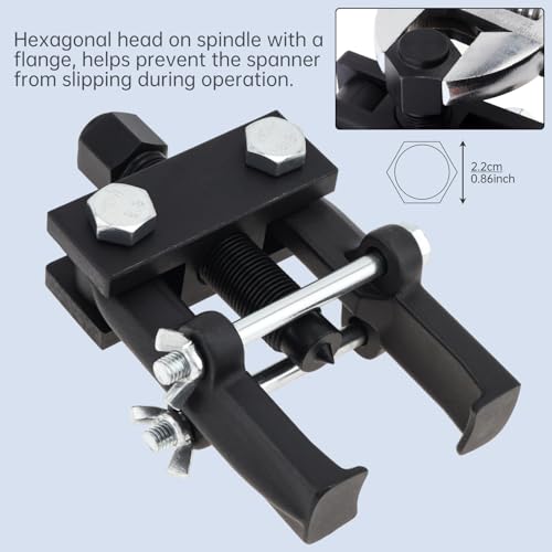 ChgImposs 3.3 Inch Heavy Duty Pitman Arm Puller for Trucks & Cars, Adjustable Jaws Bearing, Shaft Collar & Gear Removal Tool, 2-Claw Steering Arm Puller for DIY Mechanics