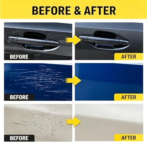 Car Scratch Remover Kit | 60 Second Quick Repair, All Paint Colors, Auto Polishing Compound, Remove Swirl Marks & Door Edge Scratches