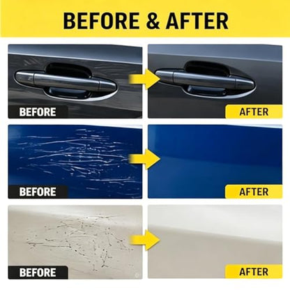 Car Scratch Remover Kit | 60 Second Quick Repair, All Paint Colors, Auto Polishing Compound, Remove Swirl Marks & Door Edge Scratches