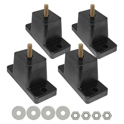 Anti-Vibration Rubber Mounting Pad Kit for Mini Split Air Conditioners and Heat Pump Systems - Shock Absorbing Isolator Brackets for Outdoor Condenser Units (4 Pack)