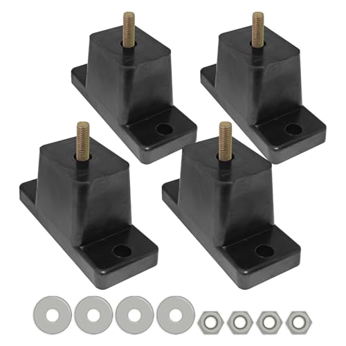 Anti-Vibration Rubber Mounting Pad Kit for Mini Split Air Conditioners and Heat Pump Systems - Shock Absorbing Isolator Brackets for Outdoor Condenser Units (4 Pack)