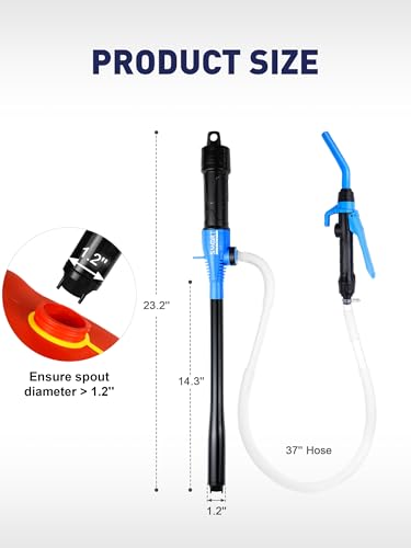 Cordless Fuel Transfer Pump Battery Powered Fluid Transfer Pump, 2.8 GPM | Portable Oil Transfer Pump, Electric Gas Transfer Pump for Water Gasoline Oil Diesel Transmission, with Flow Control Design - size: Portable Liquid Transfer Pump