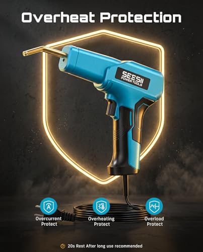 SEESII 150W Plastic Welder Welding Kit, 2 in 1 Hot Stapler Plastic Repair Kit with 60W Soldering Iron, Staples, 20PCS Plastic Rods & Pliers for Car Bumper Crack, Kayak, Dashboard, Plastic Toys Repair