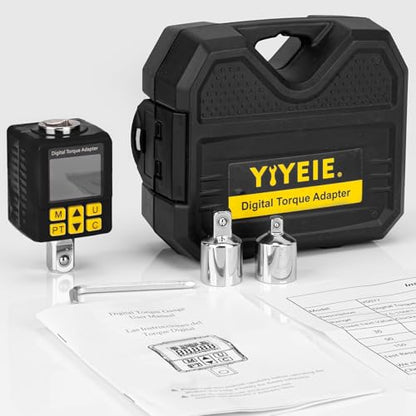 Heavy-duty Digital Torque Adapter, (±1% Accuracy, 40-300Ft-lb), 1/2" Digital Torque Wrench Adapter for Auto, Versatile Meter - Alert | Peak/Track | Preset | Store/Delete, for Machinery Repairs(406N.m) - style: 1/2' Drive 40-300 Ft-lb