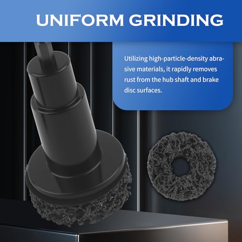 5PCS Wheel Hub Cleaning Tool,Polishing Rustproofing Wheel Hub Cleaning Kit with 3 Grinding Discs,Wheels Stud Cleaner Fits Power Drill 1/2" Impact Wrench for Cars Trucks - color: 5PCS