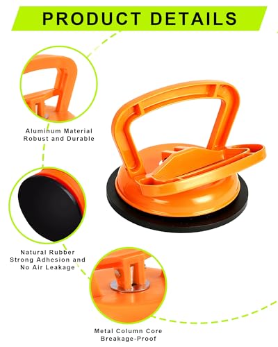 3 Pack Metal Car Dent Puller, 110lbs Strong Dent Remover Tool for Car, Aluminum Alloy Paintless Dent Removal Kit, Heavy Duty Dent Puller Kit for Hail Damag（1pcs Large + 2pcs Small Suction Cups） - color: B/3PCS Metal Suction Cup