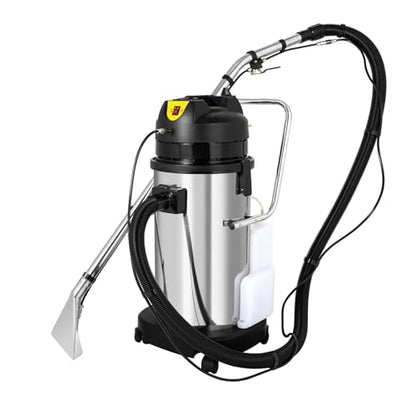 Commercial Carpet Cleaning Machine Carpet Vacuum Cleaner 2 in 1 Extractor Vacuum Washing Machine Floor Brush Cleaner Stainless Steel CarpetShampooer for Home Upholstery Car Detailing,40L