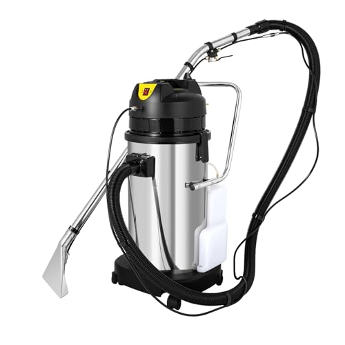 Commercial Carpet Cleaning Machine Carpet Vacuum Cleaner 2 in 1 Extractor Vacuum Washing Machine Floor Brush Cleaner Stainless Steel CarpetShampooer for Home Upholstery Car Detailing,40L