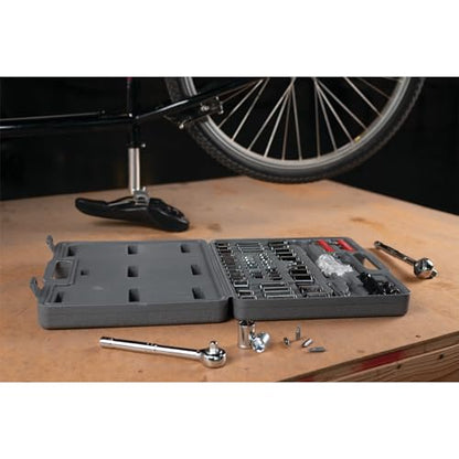 Performance Tool W1198 SAE/Metric 100-Piece Socket (1/4-Inch, 3/8-Inch & 1/2-Inch Drive) and Bit Set - size: 100-Piece (Pack of 1), style: Socket & Bit Set