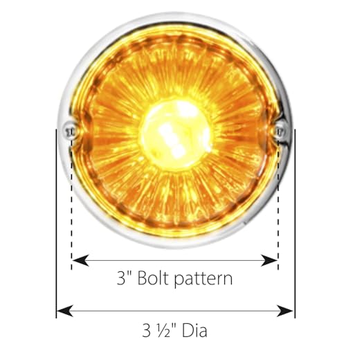 GG Grand General 92445 Stainless Steel Dark Amber Watermelon+ Glass Lens Kit for #1157, Bulb not Included - color: 1157 Bulb Base, style: Dark Amber