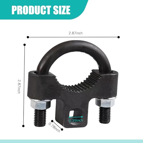 leechioInner Tie Rod Removal Tool, Structure Detachable Steering Wheel Rudder Bar Inner Tie Rod U-Wrench, Multifunctional Inner Pull Rod Tool, Universal for Most Cars Trucks (Black)