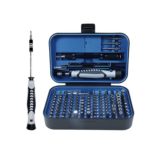 Screwdriver Set 130 in 1 Small Precision Screwdriver Set, Magnetic Precision Bits - Computer, Laptop, Jewelers, Game Controller, Electronics, Phone Repair Kit - color: Blue