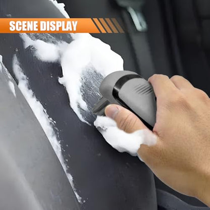 Car Carpet and Upholstery Cleaning Brush, Stiff Bristle Car Detailing Carpet Scrub Brush with Hanging Hole, Vehicle Interior Detailing Brushes for Floor Mats, Couch, Leather Seat (Gray) - color: Gray