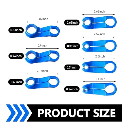 7PCS Fuel Line Disconnect Tool, AC Fuel Line Disconnect Tool Set, 1/4 5/16 3/8 1/2 5/8 3/4 7/8 Inch Quick Disconnect Kit, Compatible with Ford/GM/Chrysler, Transmission Fuel Line Tool