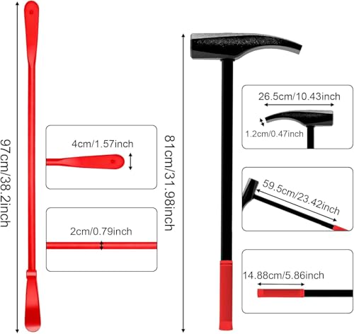 Tire Bead Breaker Tool with Tire Hammer and 2Pcs 38inch Tire Iron Bars for Tire Changing Tool Tire Changer Kit - style: Tire Hammer+L Tire Bar+L Tire Bar
